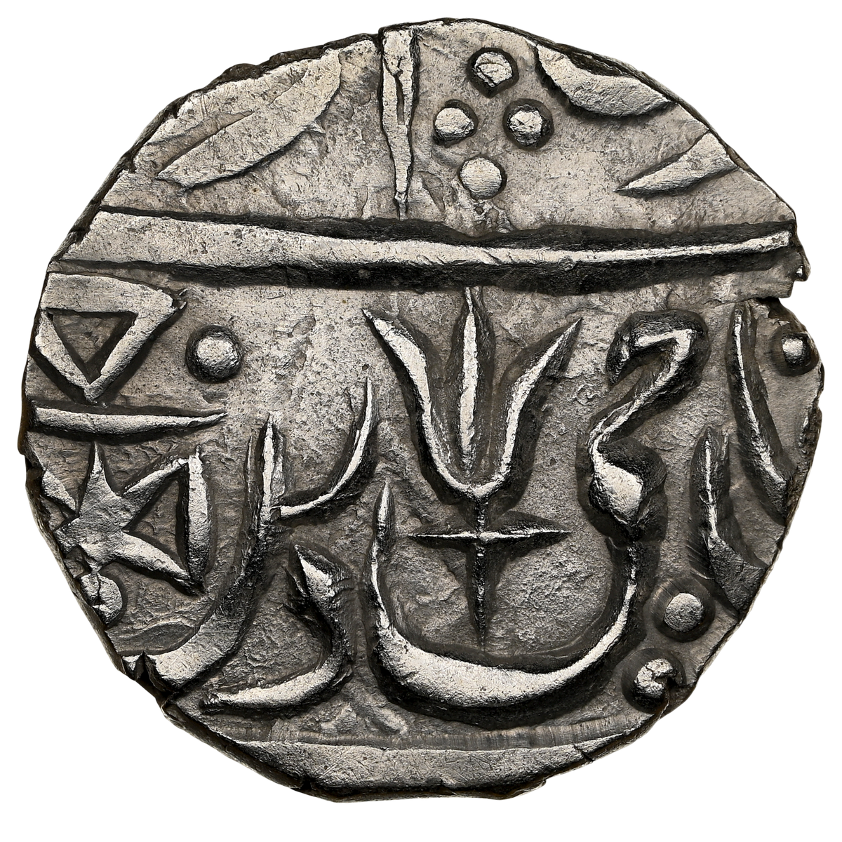 Maratha Confederacy, Jalaun Mint Silver 1/4 Rupee - NGC MS 65 Unique & unlisted