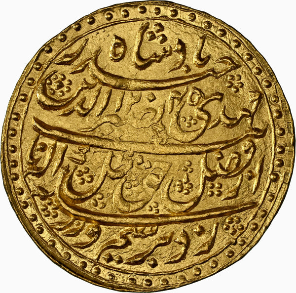 Awadh, Nasir Ud-Din Haider (ca. 1827-1837 AD) Suba Awadh Dar-Us Saltanat Lakhnau, Nazarana Ashrafi - NGC MS 64 - image 2