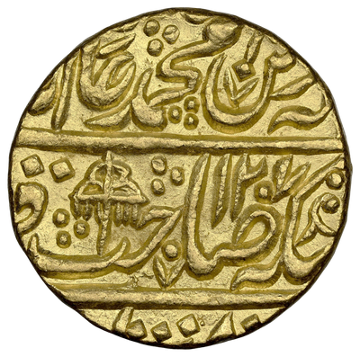 Mughal, Shah Alam II (ca. 1759–1806 AD), Shahjahanabad Dar-ul-Khilafa Mint, Gold Mohur - NGC MS 63