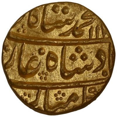 Mughal, Muhammad Shah (ca. 1719–1748 AD) Gold mohur 'Allahabad Mint' - Uncirculated
