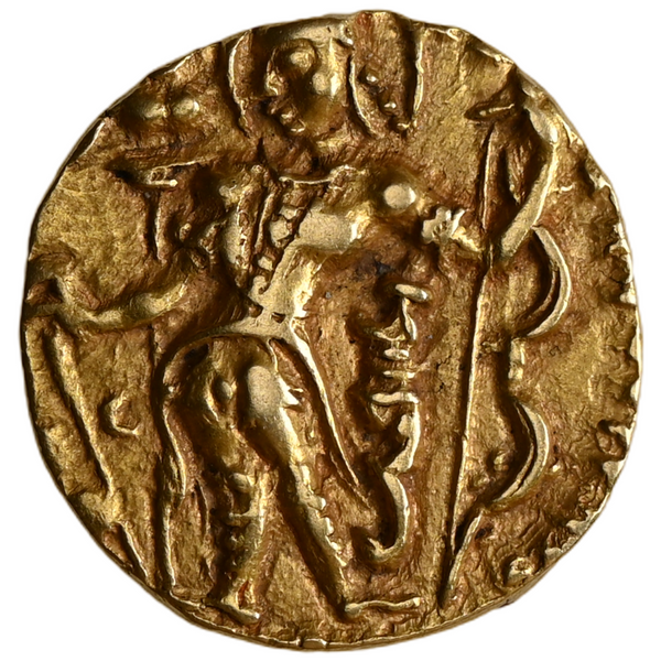 Gupta Empire, Chandragupta II Vikramaditya Archer Type AV Dinar (ca. 383-412 AD) - King Wearing Kushan Style Dress - image 1
