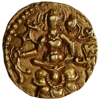 Gupta Empire, Chandragupta II Vikramaditya Archer Type AV Dinar (ca. 383-412 AD) - King Wearing Kushan Style Dress