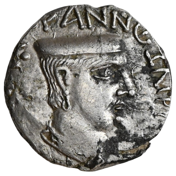 Western Kshatrapas, Karddamaka Dynasty, AR Drachm Chastana As 'Raja Mahaksatrapa' Trilingual Type (c. 100-130 AD) - image 1