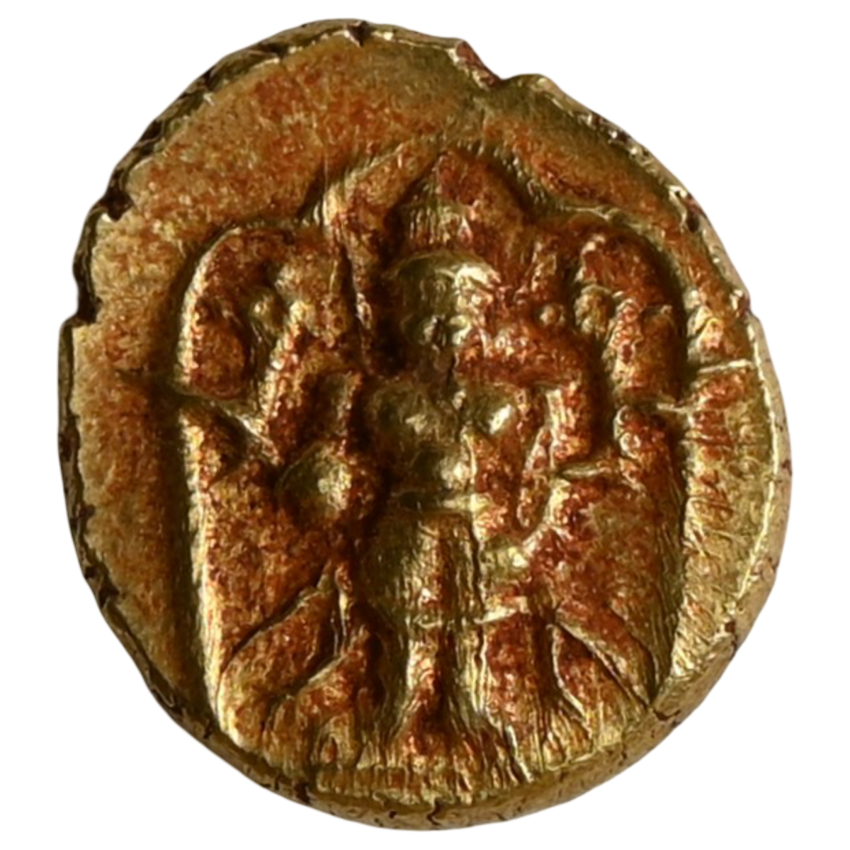 Vijayanagar Empire, Venkitapati Raya III, Gold 1/2 Pagoda (1630-1641 AD) - Lord Venkateshwara (Tirupati Balaji)