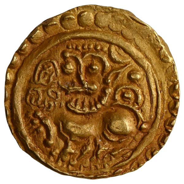 Kadambas Of Goa, Gold Gadyana Of Jayakeshi III (1187-1225 AD) - Bilingual Kannada and Devnagari - image 1
