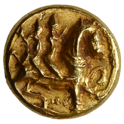 Gold Pagoda, “Ashwooputty” type, traditionally attributed to Gurramkonda - Extremely Rare