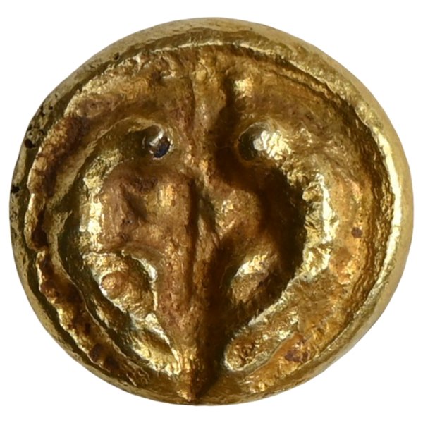 Gold Pagoda, “Ashwooputty” type, traditionally attributed to Gurramkonda - Extremely Rare - image 2