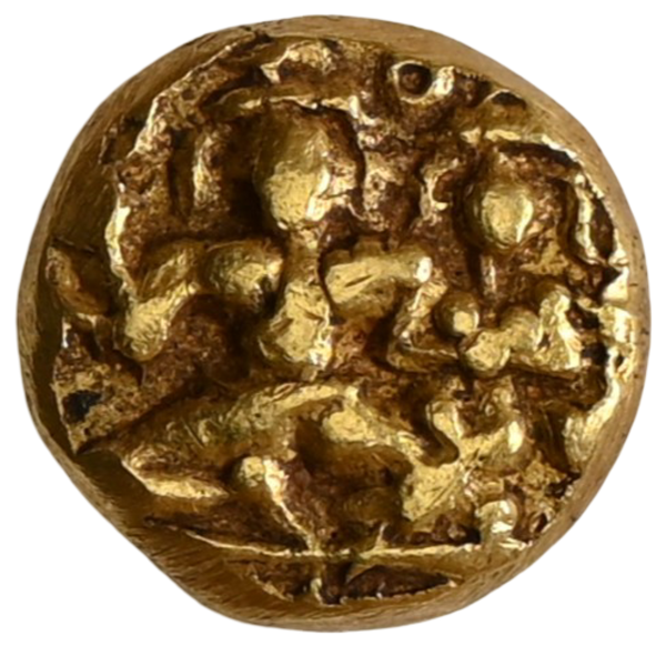 Vijayanagar, Hari Hara II, (1377-1404 AD), Gold half pagoda - Brahmah and Sarasvati Type - image 1