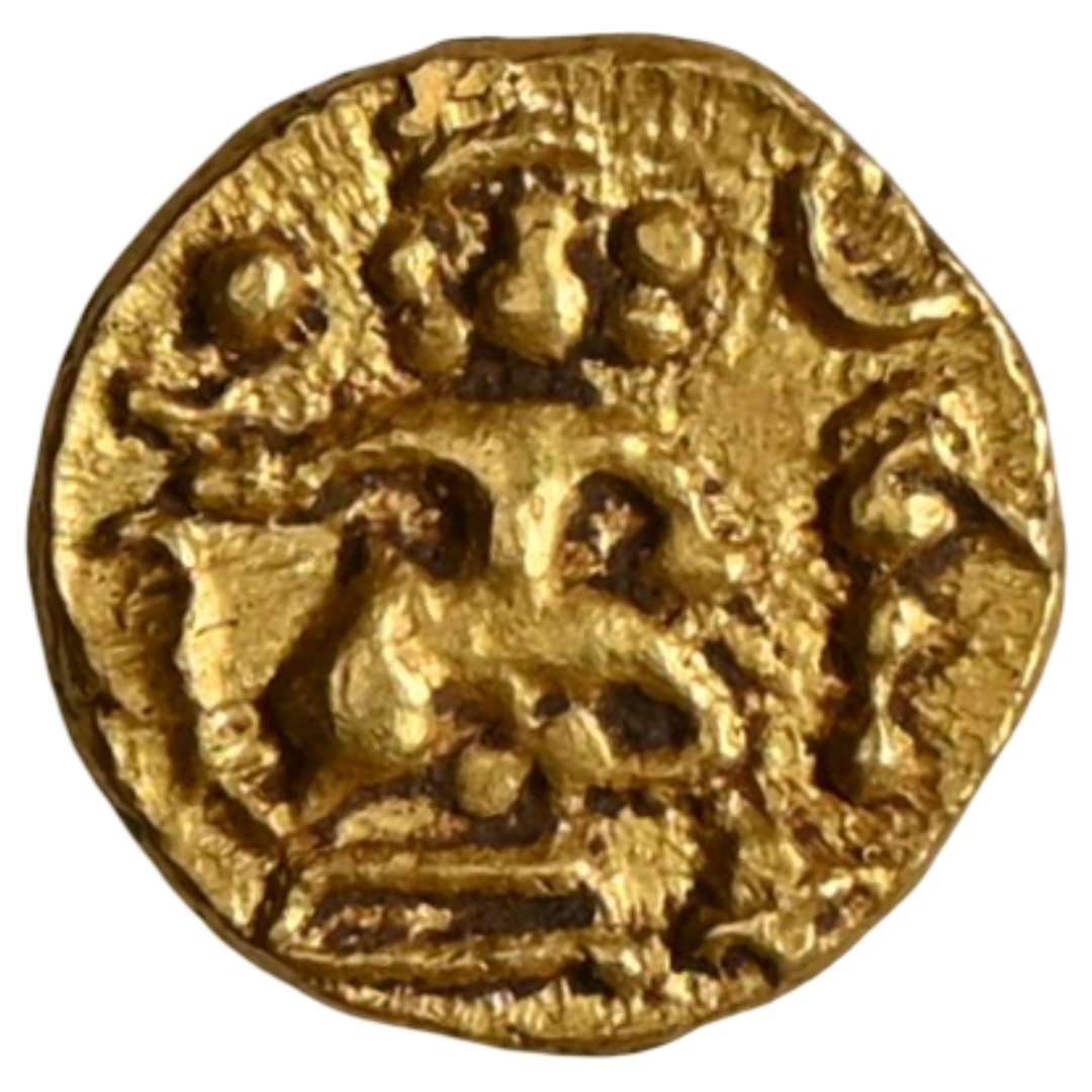 Kadambas of Hangal, Uninscribed Gold Heavy Fana - Extremely Rare