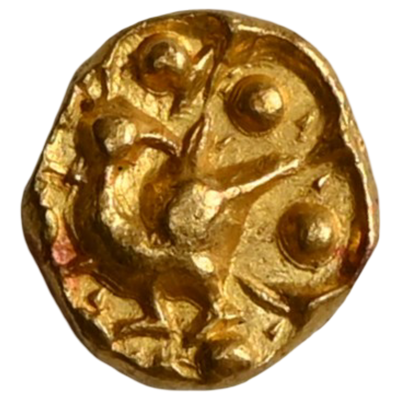 Chalukyas of Kalyani, Vikramaditya VI, Gold - Navilachchu Fanam (Peacock)