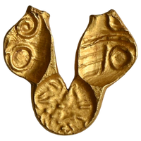 Shilaharas of Kolhapur Or Feudatories of Chalukyas of Kalyana (10-12 Century CE) - 'U shaped Fanam'