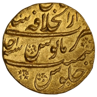 Mughal, Jahandar Shah (ca. 1712–1713 AD) Gold Mohur, Dar-ul-Khilafa Shahjahanabad Mint - Uncirculated