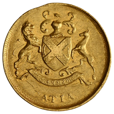 Datia State, Govind Singh (1907-1948 AD), Gold Nazarana ½ Mohur - Presentation Issue