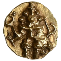 Kadambas of Nagarkhanda (c. 12th–13th century AD), Anonymous Issue, Gold Fanam - Lord Vishnu Type