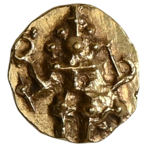 Kadambas of Nagarkhanda (c. 12th–13th century AD), Anonymous Issue, Gold Fanam - Lord Vishnu Type - image 1