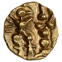 Kadambas of Nagarkhanda (c. 12th–13th century AD), Anonymous Issue, Gold Fanam - Lord Vishnu Type