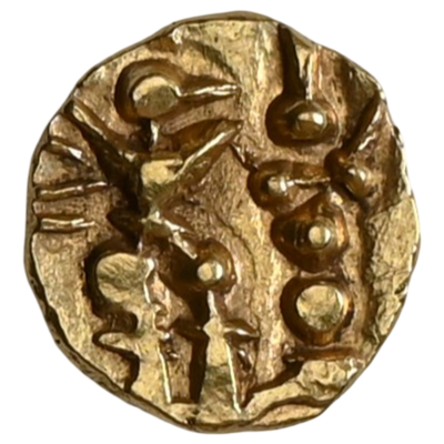 Kadambas of Nagarkhanda (c. 12th–13th century AD), Anonymous Issue, Gold Fanam - Lord Vishnu Type