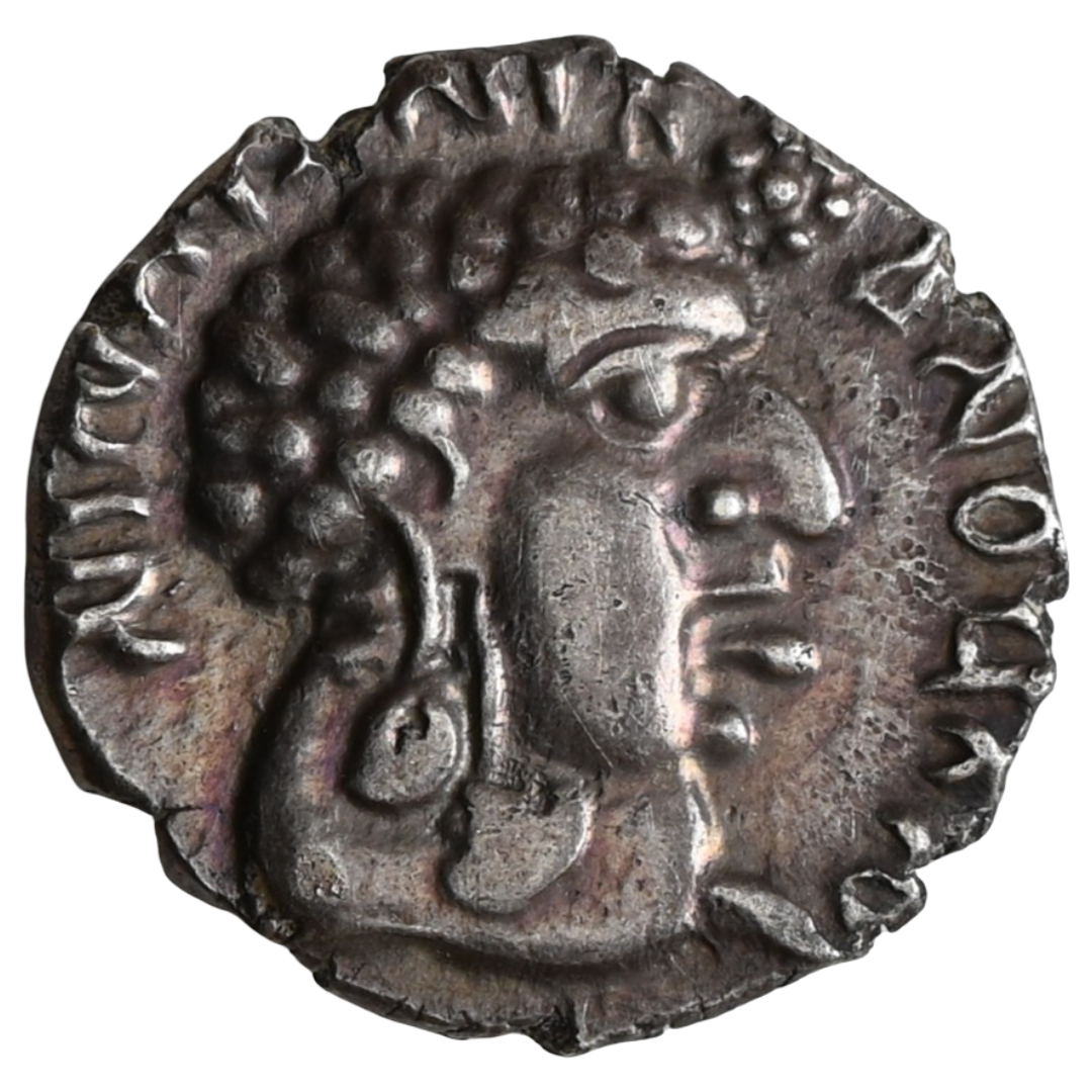 Satavahana Dynasty, Vasisthiputra Sri Satakarni, Silver Dramma, Portrait Type (125-152 AD)