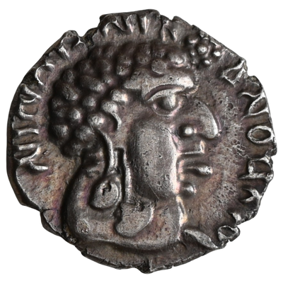 Satavahana Dynasty, Vasisthiputra Sri Satakarni, Silver Dramma, Portrait Type (125-152 AD)