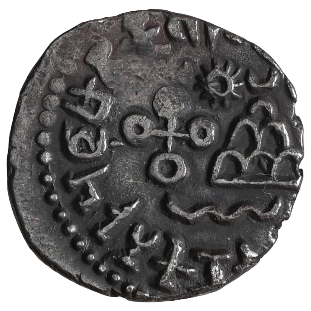 Satavahana Dynasty, Vasisthiputra Sri Pulumavi, Silver Dramma, Portrait Type (147-154 AD)