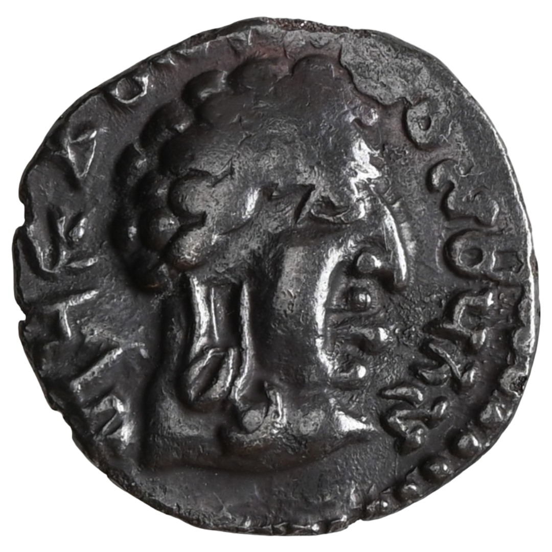 Satavahana Dynasty, Vasisthiputra Sri Pulumavi, Silver Dramma, Portrait Type (147-154 AD)