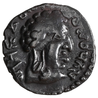 Satavahana Dynasty, Vasisthiputra Sri Pulumavi, Silver Dramma, Portrait Type (147-154 AD)