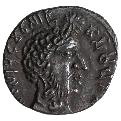 Satavahana Dynasty, Vasisthiputra Siva Sri Pulumavi, Silver Dramma, Bearded Portrait Type (152-160 AD)