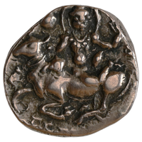 Sasanka Dynasty, King of Gauda, Base Gold Dinar (600-630 CE) - Abhishekha Type