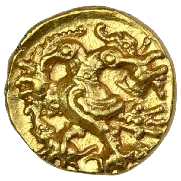 Vijayanagar, Achyutaraya, Gold Pagoda Gandabherunda 'Double-headed Eagle, (ca.1529-1542) Gem Uncirculated - image 1