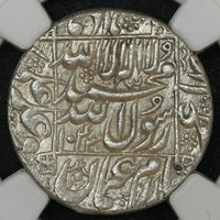 Mughals, Shah Jahan (ca. 1628-1658 AD) Surat Mint Rupee - NGC MS 63