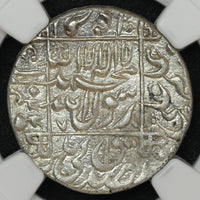 Mughals, Shah Jahan (ca. 1628-1658 AD) Surat Mint Rupee - NGC MS 63