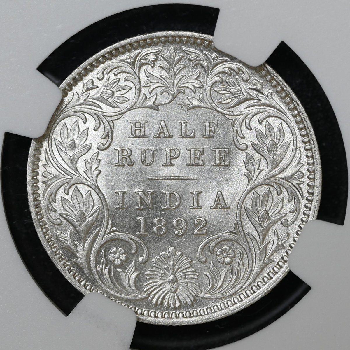 Victoria Empress, 1/2 Rupee 1892 - NGC MS 62