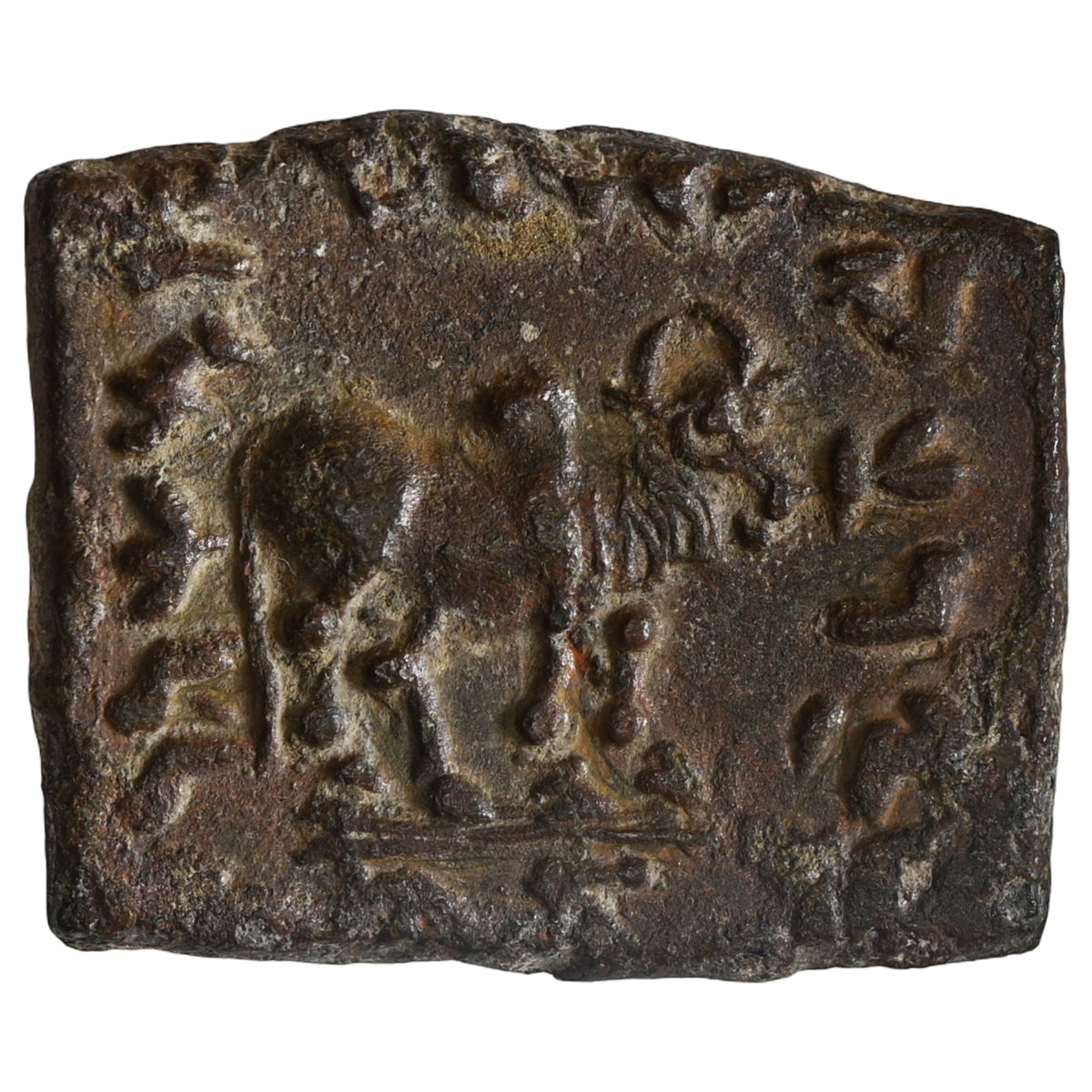 Indo-Greeks, Artemidoros Aniketos (100-80 BC), Copper Hemi Obol - Extremely rare.