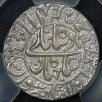Mughal Empire,  Shah Jahan (1628-1658 AD) Silver Rupee Surat Mint - PCGS MS 62