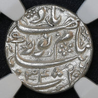 Mughal Empire. 1/2 Rupee, AH 1034 Year 20 (1624/5). Surat Mint. In the name of Nur Jahan and Jahangir. NGC MS-63