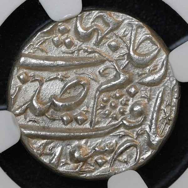 Mughal Empire. 1/2 Rupee, AH 1034 Year 20 (1624/5). Surat Mint. In the name of Nur Jahan and Jahangir. NGC MS-63 - image 2