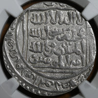 Delhi Sultanate, Turk Dynasty Shams-ud-din Iltutmish (1210-1235AD), Delhi Mint (3 Times), Silver Tanka - NGC AU 58 Top Pop