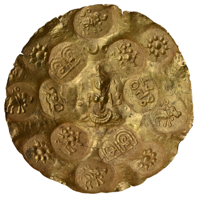 Kakatiya Of Warangal, Parola I, One-and-a-Half, Gold Gadyana (c.1052-1076 AD) - Goddess Typeype