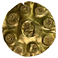 Kakatiya Of Warangal, Parola I, One-and-a-Half, Gold Gadyana (c.1052-1076 AD) - Four-Armed Deity Type