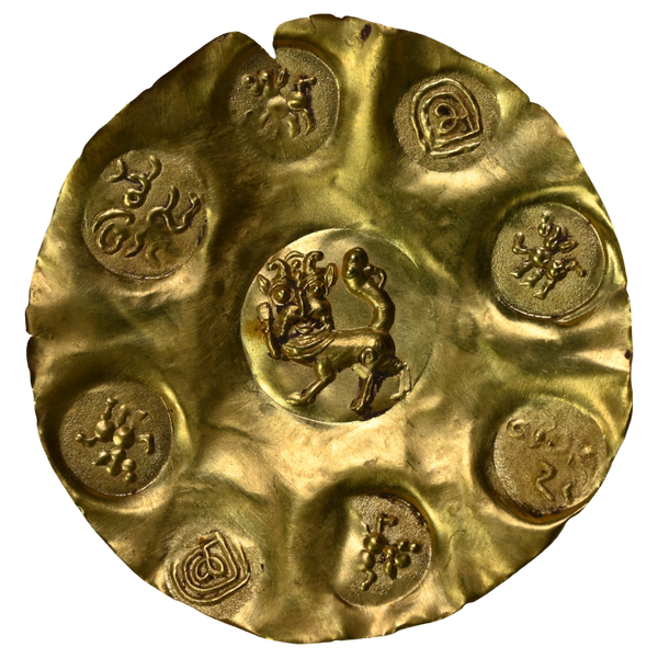 Kakatiya Of Warangal, Parola I, One-and-a-Half, Gold Gadyana (c.1052-1076 AD) - Four-Armed Deity Type - image 1