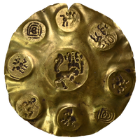 Kakatiya Of Warangal, Parola I, One-and-a-Half, Gold Gadyana (c.1052-1076 AD) - Four-Armed Deity Type