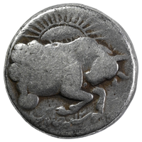 Mughal, Jahangir (ca. 1607-1627 AD) Ahmadabad Mint - Silver Zodiac Rupee Taurus Sign