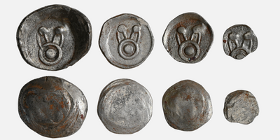 Punch Marked Coinage, Kuntala Janapada, Wai Region - Western Maharashtra, Set of Four Different Denominations (c. 600-450 BC)